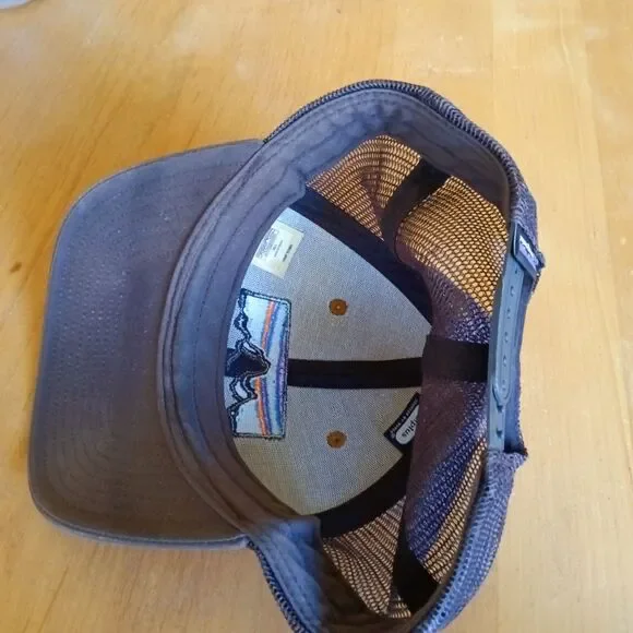 Patagonia Fitz Roy Horizons Trucker Cap One Size adjustable blue brown - Picture 5 of 6